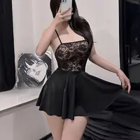 蕾丝性感轻奢显瘦夏季睡裙纯欲镂空连体吊带裙爆款网红睡衣露背