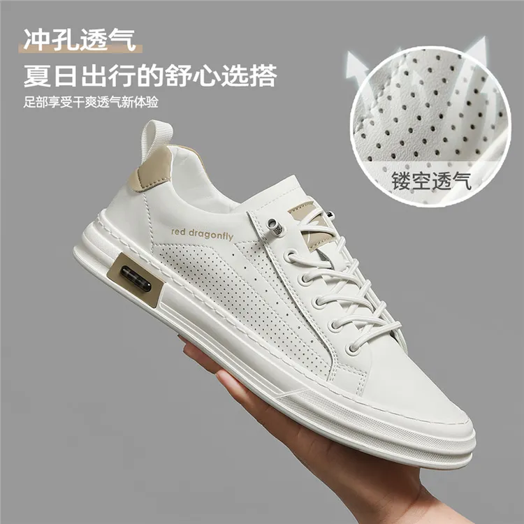 红蜻蜓时尚2024新款休闲男士低帮潮鞋百搭夏季板鞋JJ022117067