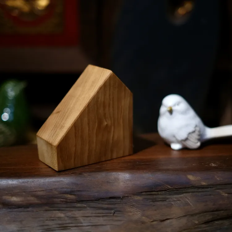 木头小房子樱桃木北美黑胡桃木木桌面摆件