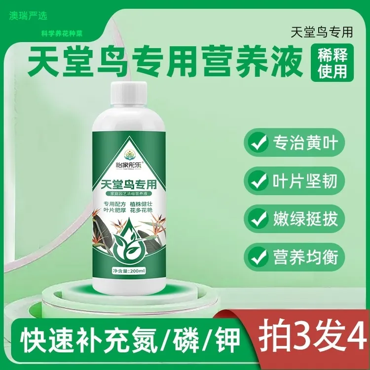 【天堂鸟营养液】家用盆栽花卉植物通用型黄叶掉叶干枯卷边适用肥