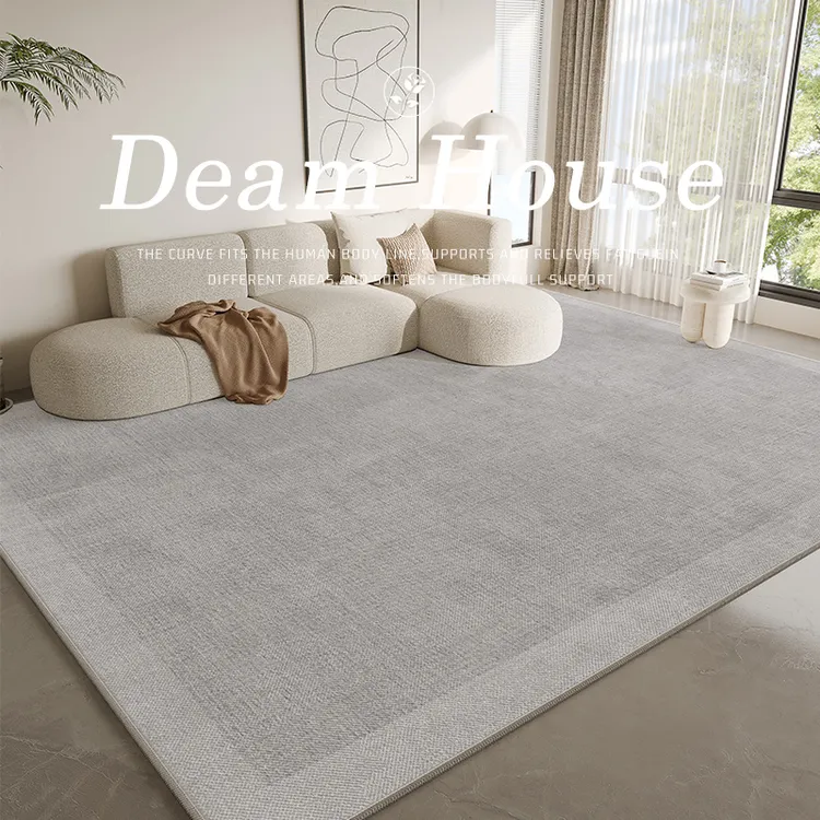 冬季奶油风客厅地毯家用沙发茶几毯轻奢高级免打理地垫新款可定制