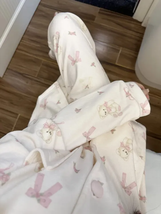 少女甜美可爱卡通德绒加厚保暖睡衣女秋韩版ins风长袖长裤家居服