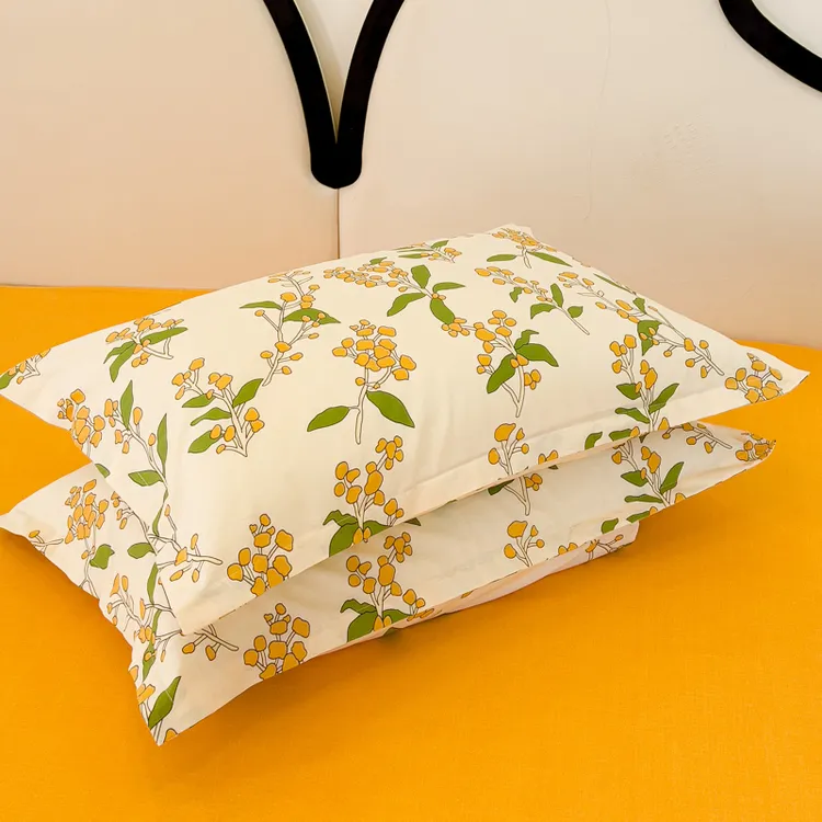 100%纯棉枕套一对]全棉单人大号成人枕头套74 48cm学生宿舍枕头皮