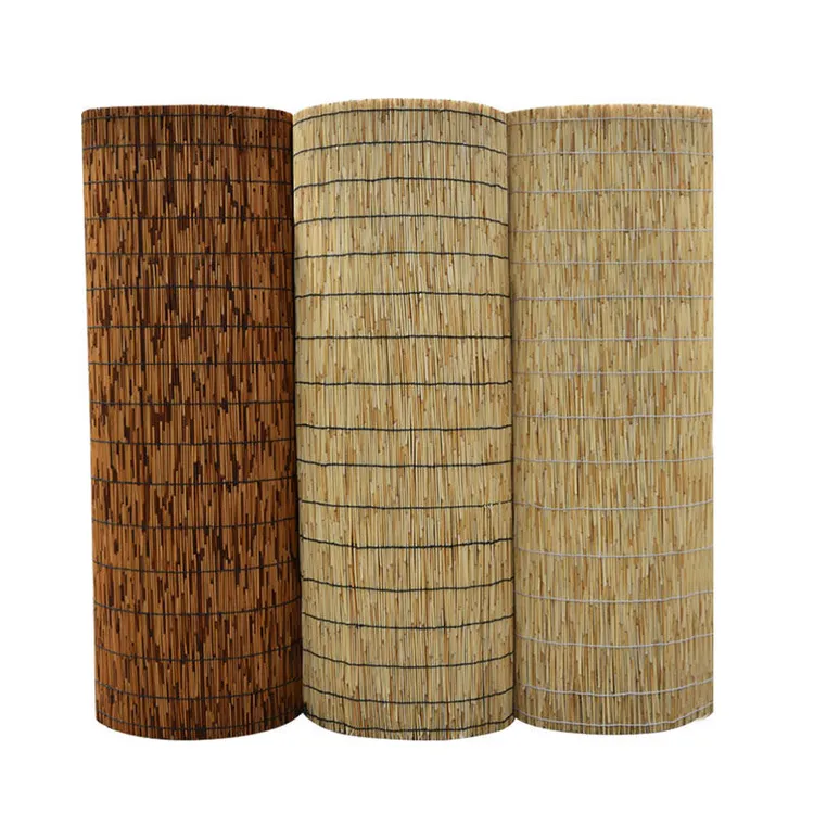 复古碳化芦苇帘子大卷精编30米隔断茶室店铺民宿墙面工程装饰吊顶