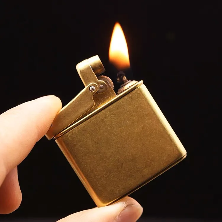 纯铜老式磕头打火机一键启动