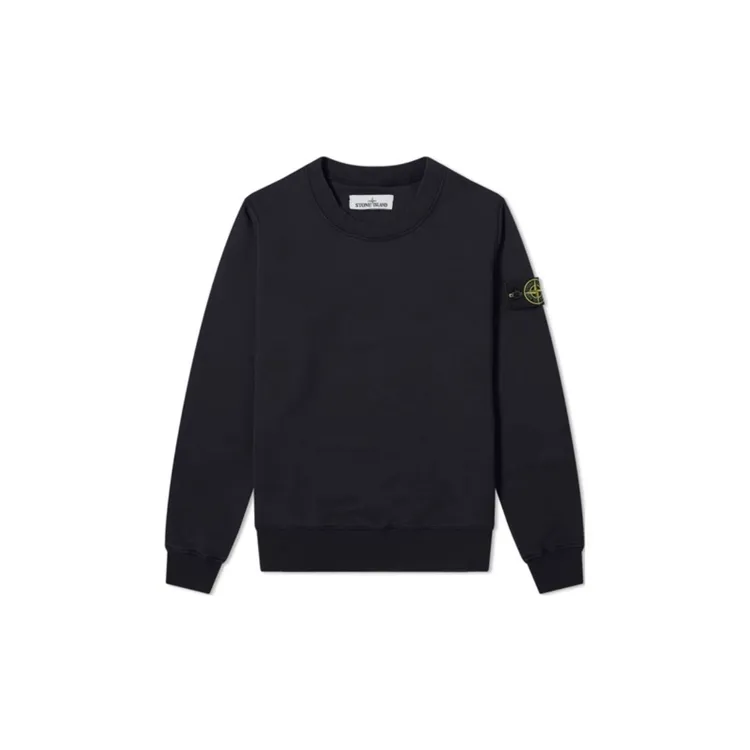 【敏姐专属】STONE ISLAND 石头岛黑色经典徽章圆领卫衣男女同款