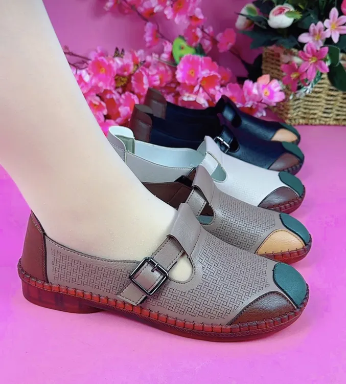 老北京牛筋软底妈妈鞋