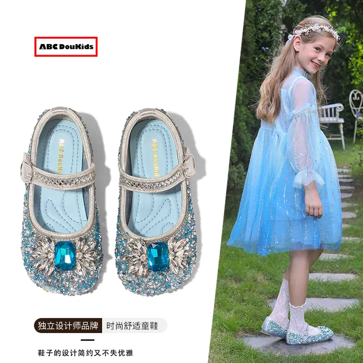 ABC Doukids女童公主鞋2025新款 时尚梦幻软底小女孩浅口女宝单鞋