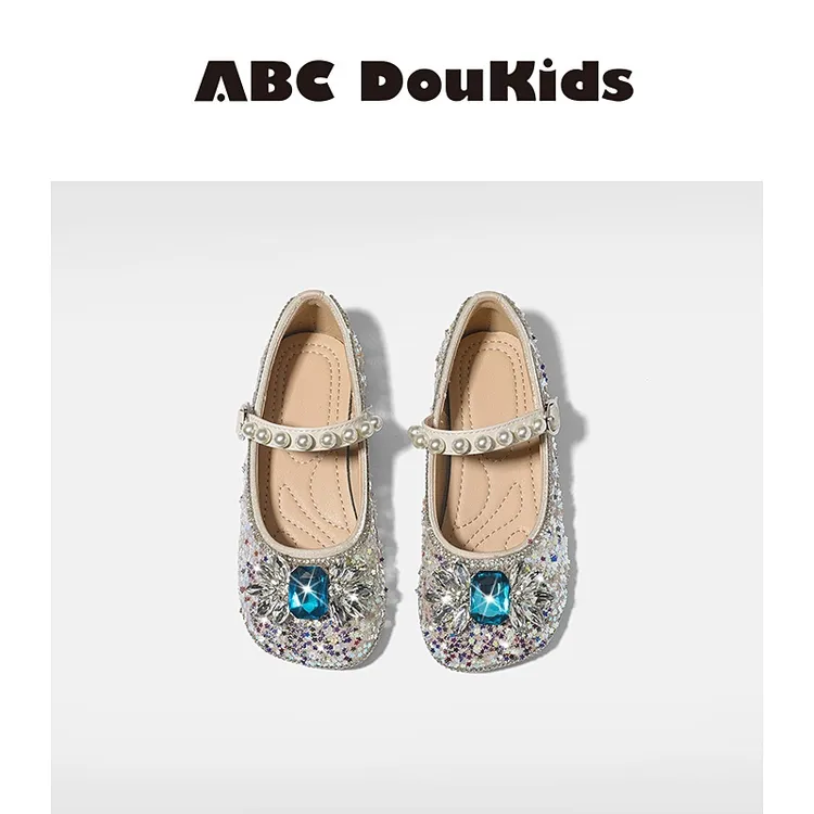 ABC Doukids女童公主鞋2025新款时尚软底鞋子小女孩洋气浅口鞋子