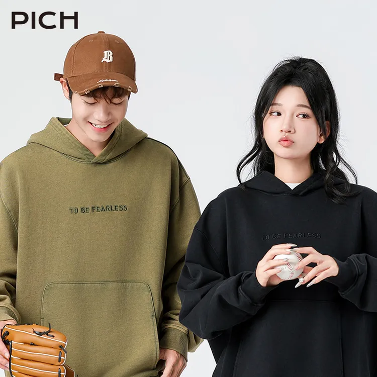 PICH 街头连帽卫衣男女款秋季新款高级感外套休闲百搭上衣潮