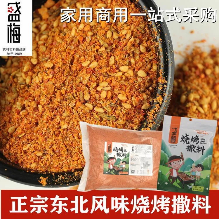 盛梅东北孜然味烧烤撒料炸串刷料烧烤必备家庭商用