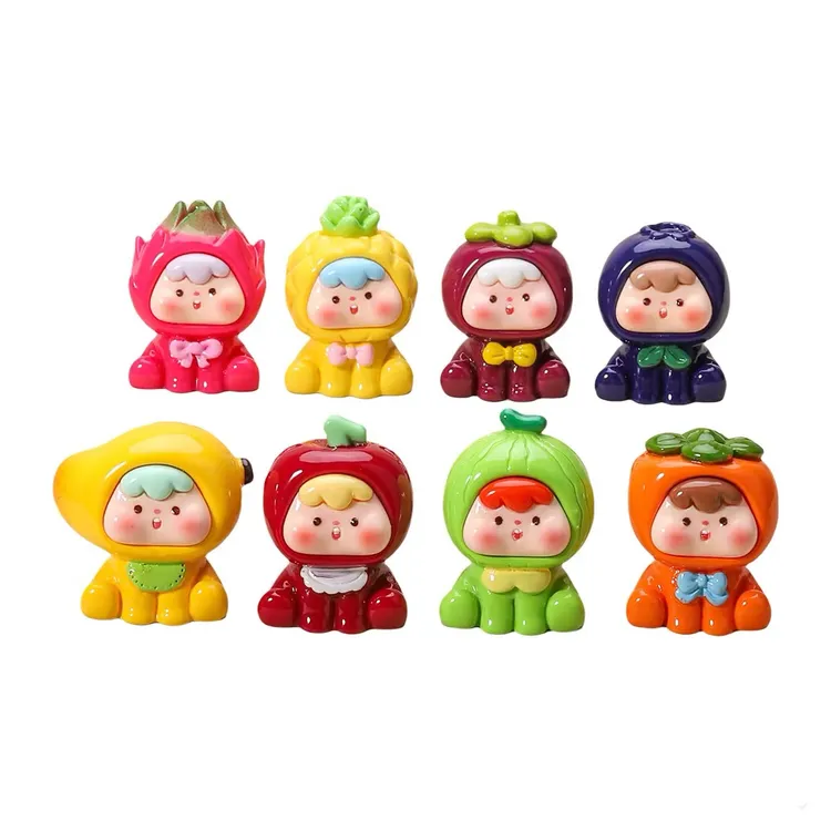 对对碰实色四代水果崽崽DIY潮玩摆件