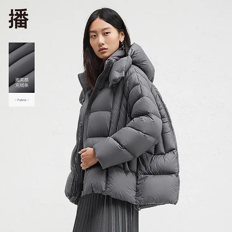 broadcast/播温暖舒适连帽半高领羽绒服BDR4RD4114