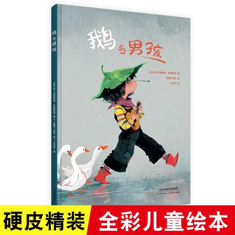 精装硬皮 鹅与男孩 少儿绘本充满童真与激发想象力的绘本全新正版