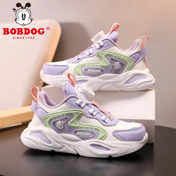 巴布豆童鞋女童运动鞋2024新款春秋款休闲百搭跑步鞋学生儿童鞋子