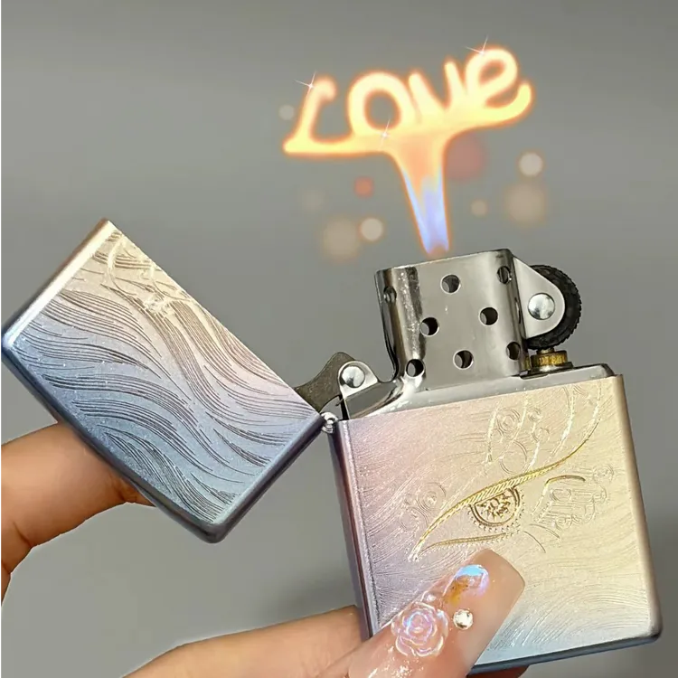 ZIPPO打火机秋水含睛幻彩秋水含情防风煤油送男朋友中秋礼物DYJ1