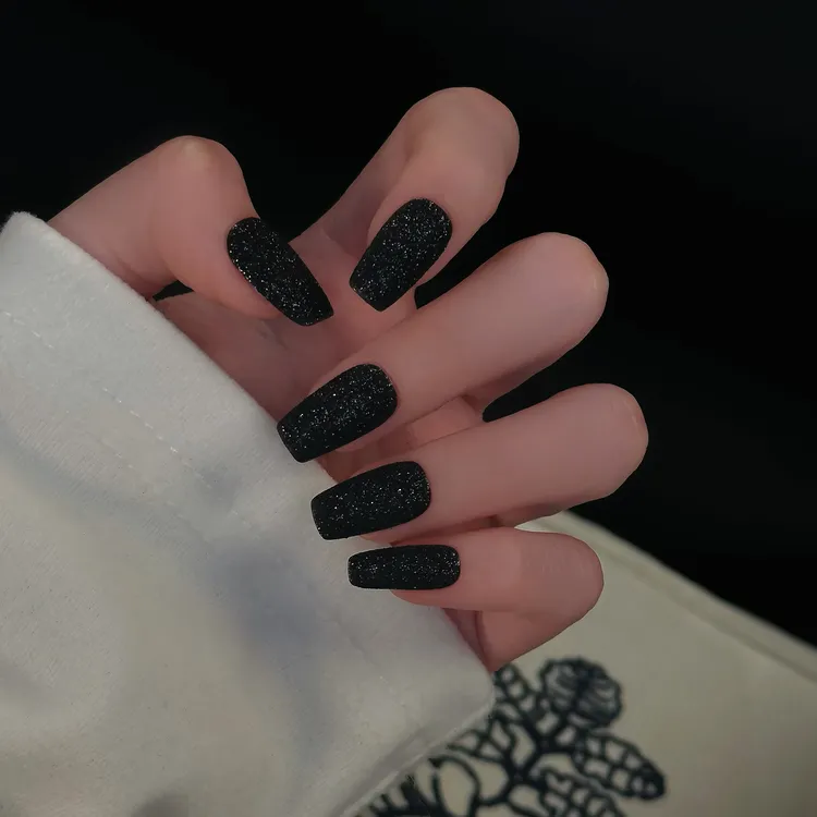 【黑钻】纯手工穿戴甲10片高级感显白气质美甲贴片