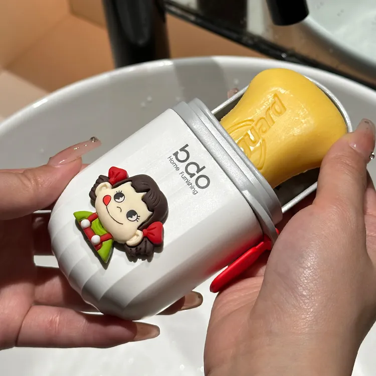 便携旅行香皂盒可爱带盖密封沥水小型肥皂盒出差旅游携带可爱皂盒