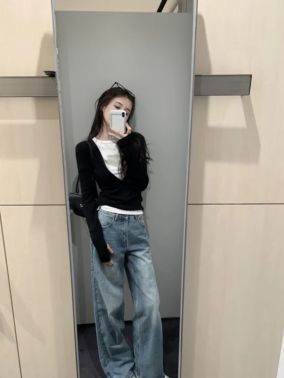秋季穿搭一整套女装韩系气质时尚百搭显瘦上衣宽松休闲小众裤子