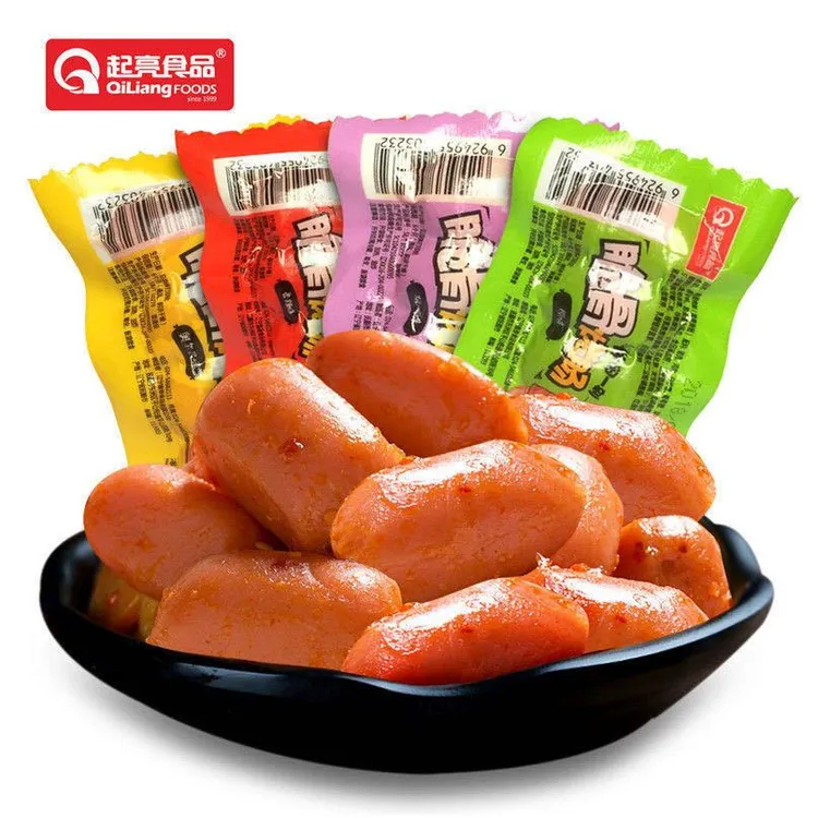 起亮脆骨烤肠鸡肉肠即食小香肠玉米味火腿肠肉枣热狗辣肠零食