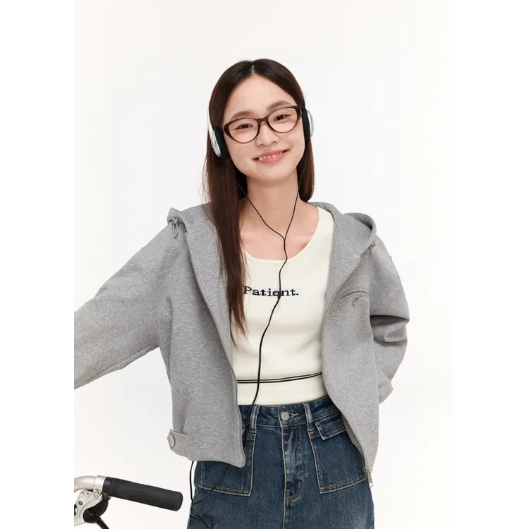 【千颂妮专享】紫涵连帽短款卫衣外套女Z4Z08JS736