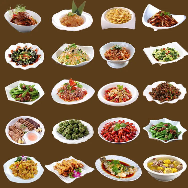 饭店专用盘子菜盘菜碟子陶瓷不规则凉菜盘炒菜盘商用酒店异形餐具