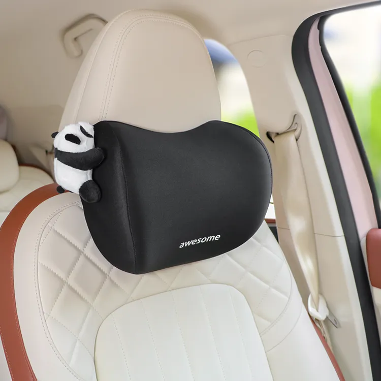 汽车头枕腰靠垫车内座椅护颈枕记忆棉车载用靠枕一对情侣可爱卡通