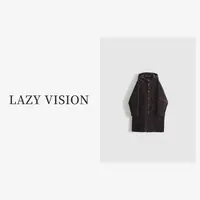 LAZYVISION‘布拉格’复古灯芯绒连帽大衣女士中长款外套ZMD-18830