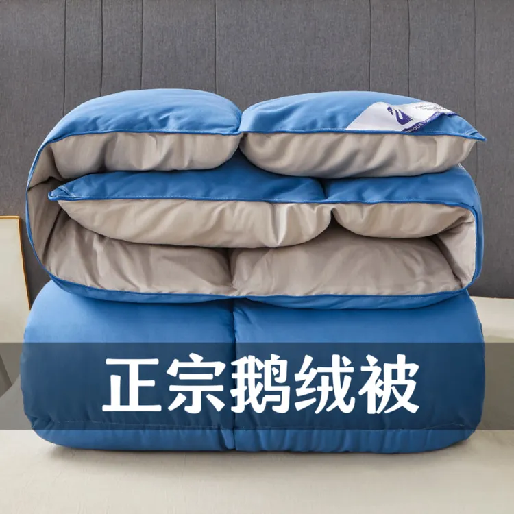 全棉羽绒被芯春秋被保暖加厚冬被活动礼品被子95白鹅绒被批发代发