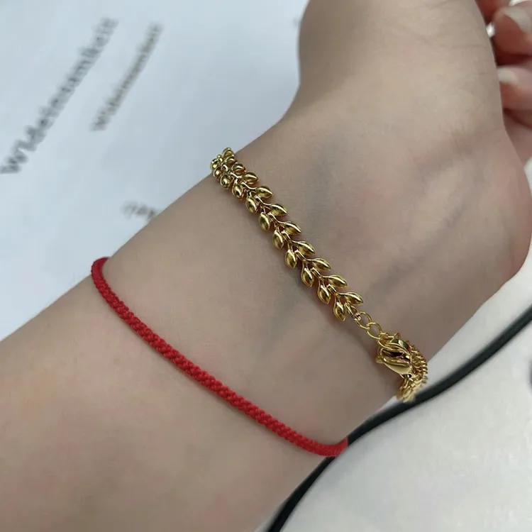 钛钢手链 麦穗手链女小众精致ins高级感简约气质夏天手饰不掉色