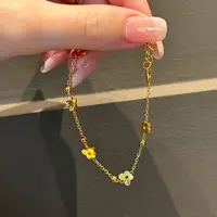 钛钢手链 百搭轻奢精致蝴蝶手链女简约手环叠戴手饰送闺蜜不掉色