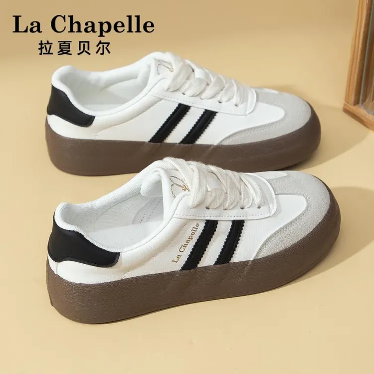 拉夏贝尔厚底德训鞋女鞋2026春季新款爆款百搭轻便增高时尚休闲鞋商品图