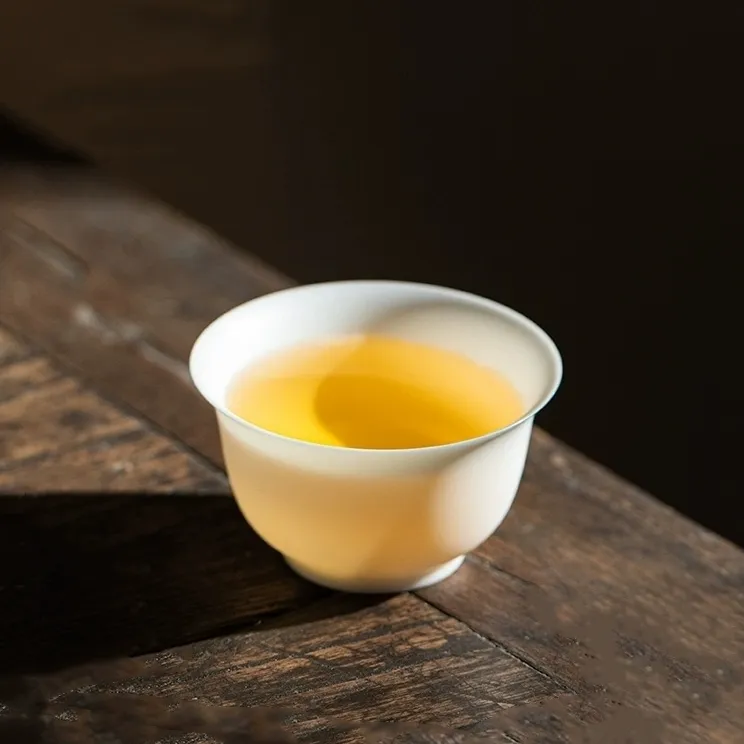 【超薄单杯】高端素烧超薄胎羊脂玉瓷主人杯高档家用纯手工白瓷茶杯