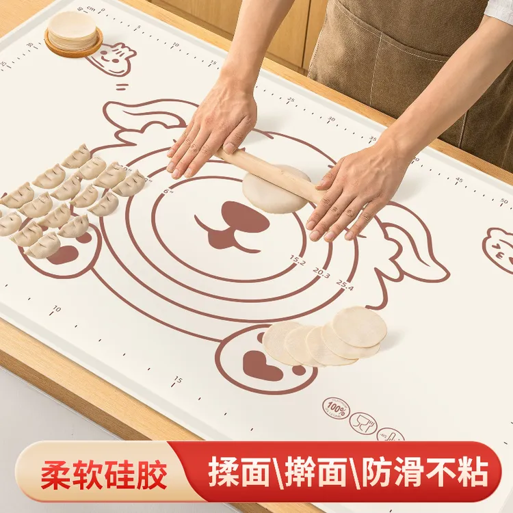 柔软硅胶和面垫揉面垫家用大号不粘案板工具擀面垫硅胶垫揉面垫