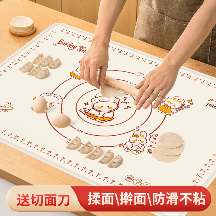硅胶揉面垫家用厨房擀面垫不粘面案板工具和面揉面垫防水和面板厚