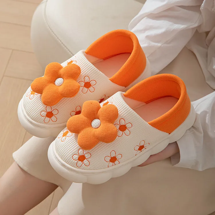 月子鞋女夏季薄款厚底包跟透气孕妇产后室内防滑春秋踩屎感棉拖鞋