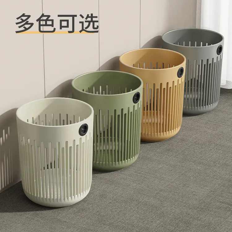 垃圾桶家用新款高颜值客厅卧室厨房厕所大号卡通创意卫生桶多色