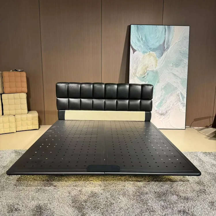【半青皮】巧克力悬浮床全头层牛皮家具小家具网红实用主卧