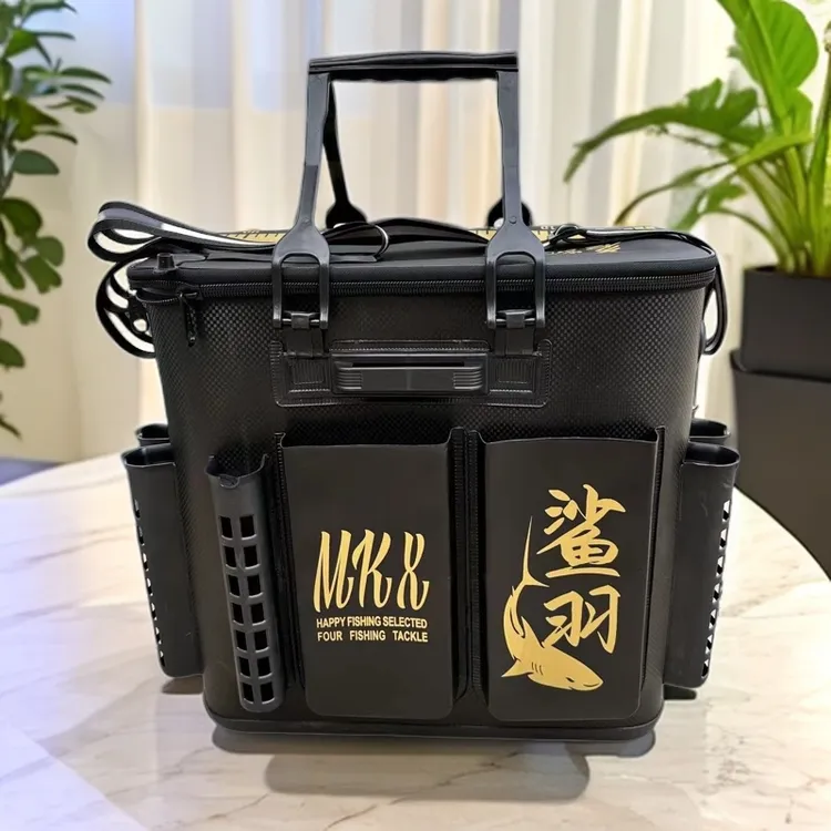 茗凯旋（鲨羽）加厚EVA钓鱼拉车多功能收纳桶智能桶50✖️27
