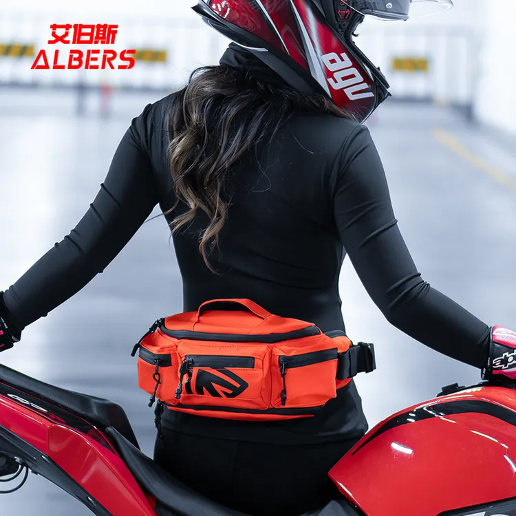 ALBERS/艾伯斯星腰包摩托车骑行胸包机车装备骑士斜挎包运动背包