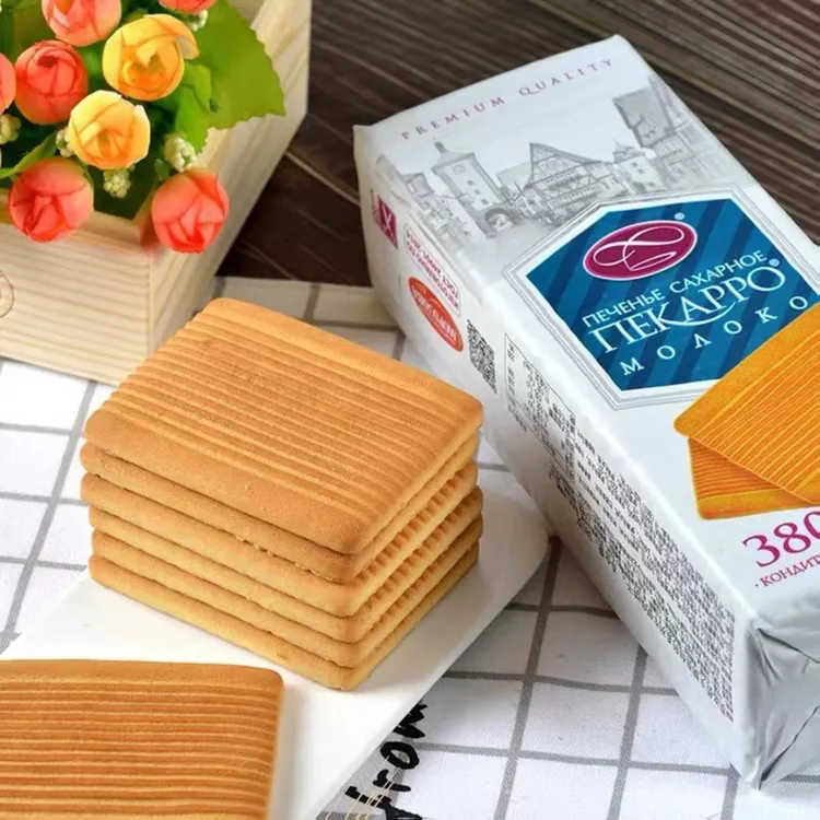 俄罗斯原装进口莫洛小刺猬老式饼干 奶香浓郁休闲零食380克/袋