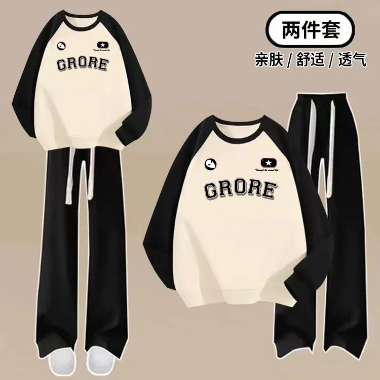 少女学院风休闲运动服套装秋季爆款15-18岁高中生潮牌学生一整套
