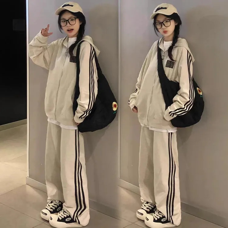入秋休闲运动服套装12-15岁初中生女装卫衣卫裤秋冬季一整套衣服
