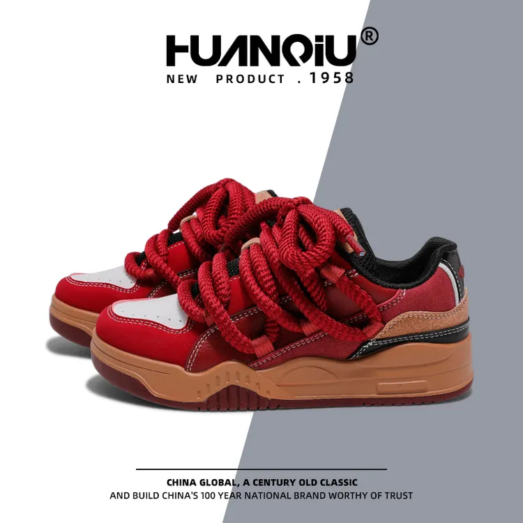 HUANQIU/环球小众原创设计板鞋女2024春季新款轻便潮流百搭运动鞋