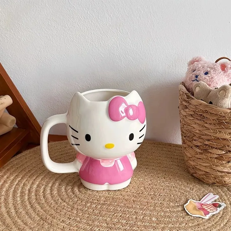 卡通高颜值马克杯少女心陶瓷水杯送女朋友闺蜜生日礼物猫杯