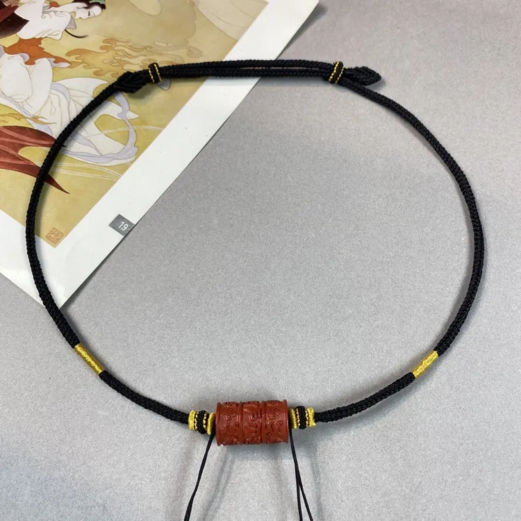 纯手工编织项链绳双耳横穿挂绳男女高档抽拉绳