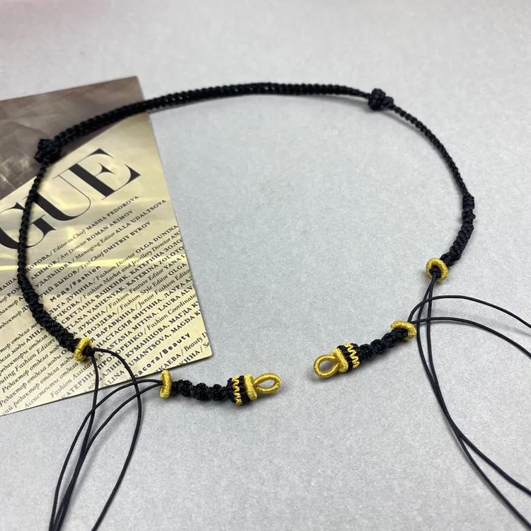 纯手工精编锁骨链吊坠绳横穿上下双挂侧挂三挂男女抽拉调节绳