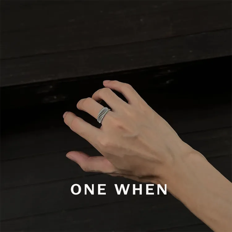 钛钢戒指 小众毒液开口可调节戒指指环时尚潮流不掉色可水洗戒指