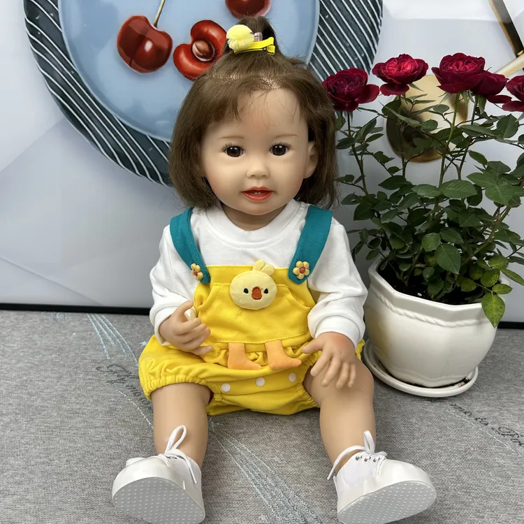 KEIUMI‘’小花生‘’55cm全搪胶手工植入发仿真娃娃 儿童节生日礼物
