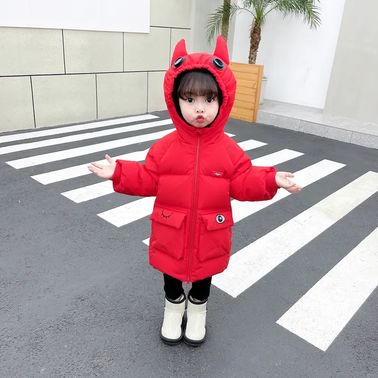 女童羽绒服中长款2025新款冬季加厚女童保暖冬装3婴儿小童宝宝1岁